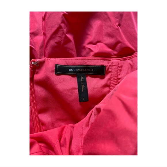 Hot pink taffeta BCBG cocktail dress - Picture 5 of 5